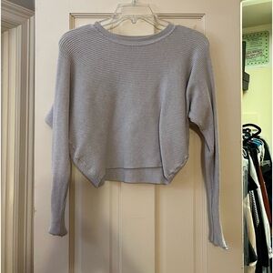 Washed out pink/grey Carmen Marc Valvo Cropped sweater Small